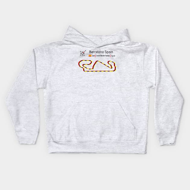 Circuit Barcelona - Spain Kids Hoodie by Aurealis